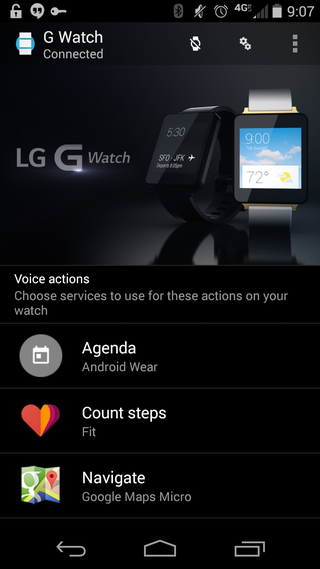 Illustration for article titled Android Wear Review: The OS itself.